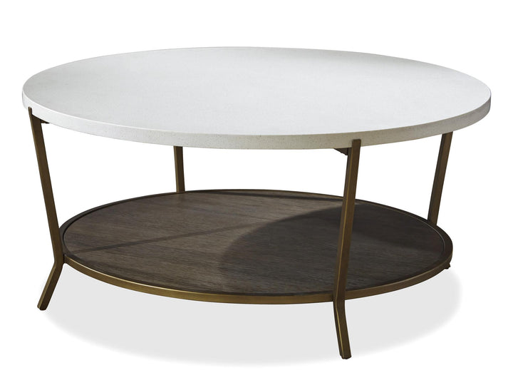 PB-01PLY-507 Round Stone Top Cocktail Table-Palma-Brava