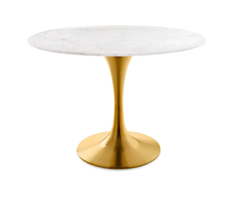 PB-11KYR Round Dining Table-Marble- GOLD