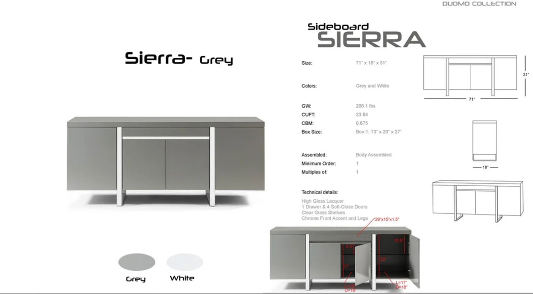 crafted professionally sierra sideboard