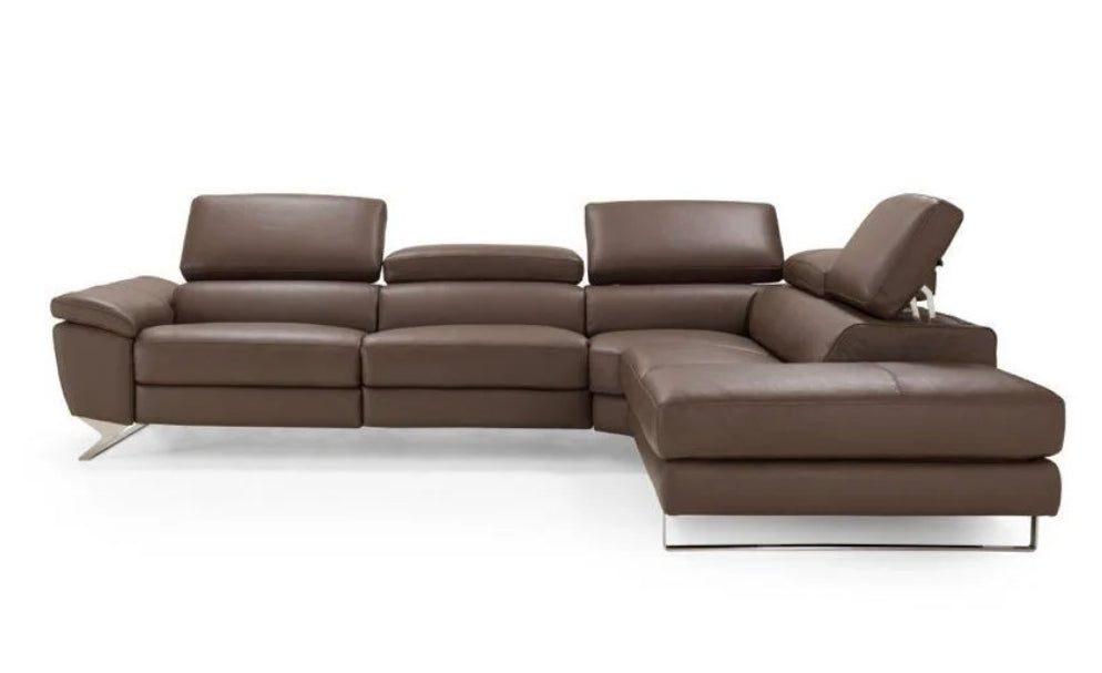 PB-26 Natalia Leather Sectional 2 Power Recliner with Terminal