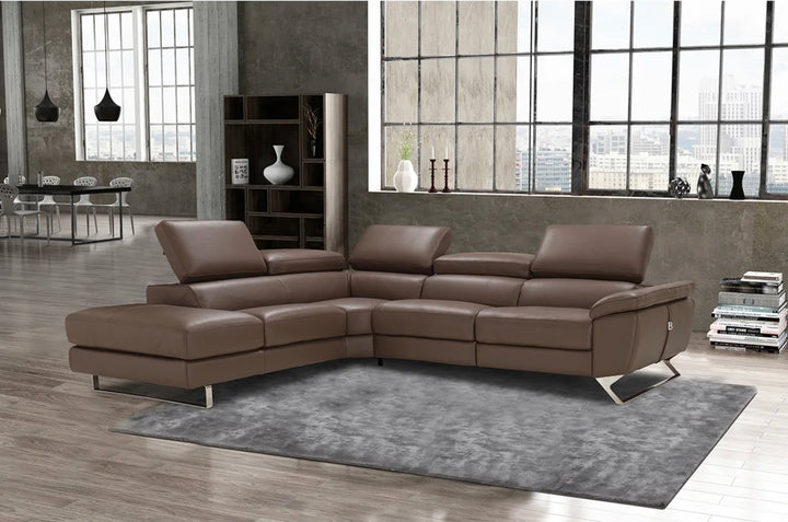 PB-26 Natalia Leather Sectional 2 Power Recliner with Terminal