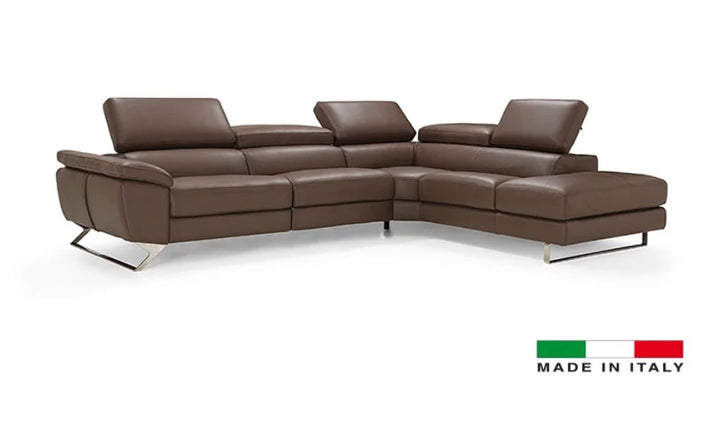 PB-26 Natalia Leather Sectional 2 Power Recliner with Terminal