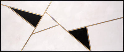 Geometric Relation - 72" X 30" - Black Floater Frame