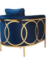 Gold Circle Accent Chair
