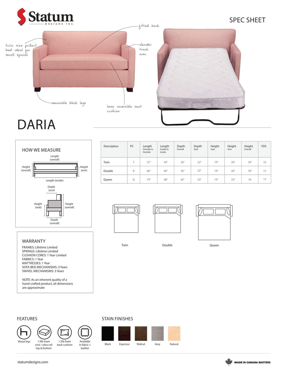 Daria Condo Sofa - Palma-Brava