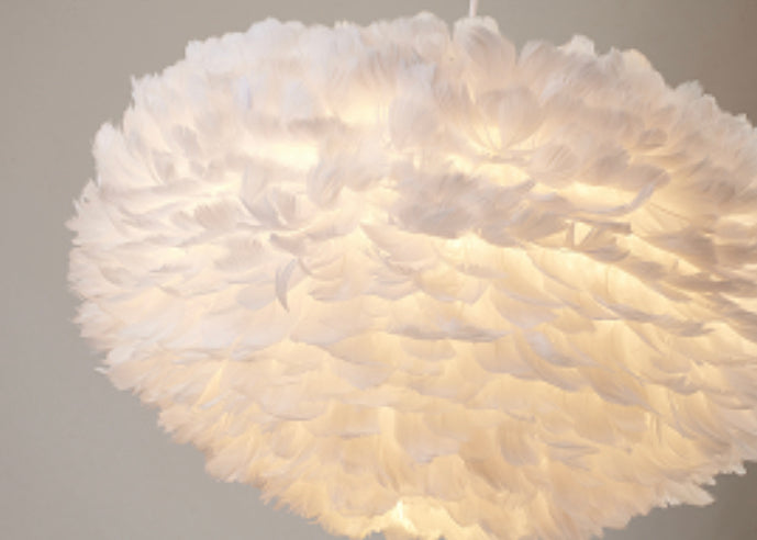 Goose Feathers Ball Chandelier- DLS20C25W-25.59