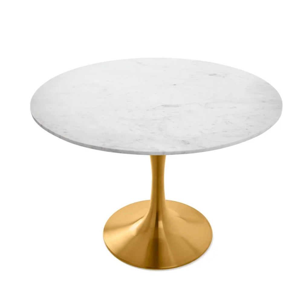 PB-11KYR Round Dining Table-Marble- GOLD