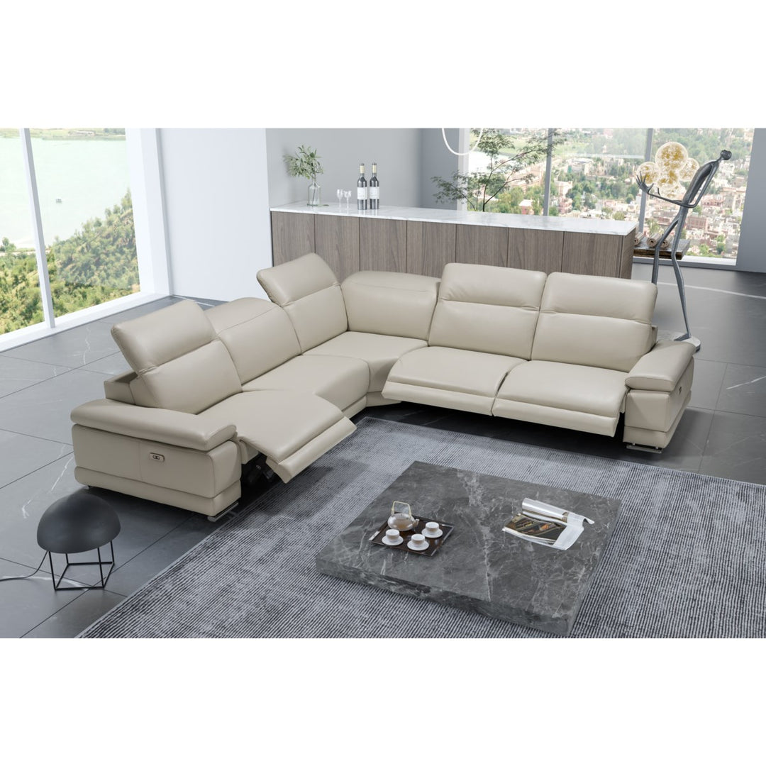 PB-26 Escape Italian Leather Sectional- 3 Power Recliners