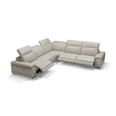 PB-26ESC Italian Leather Sectional- 3 Power Recliners