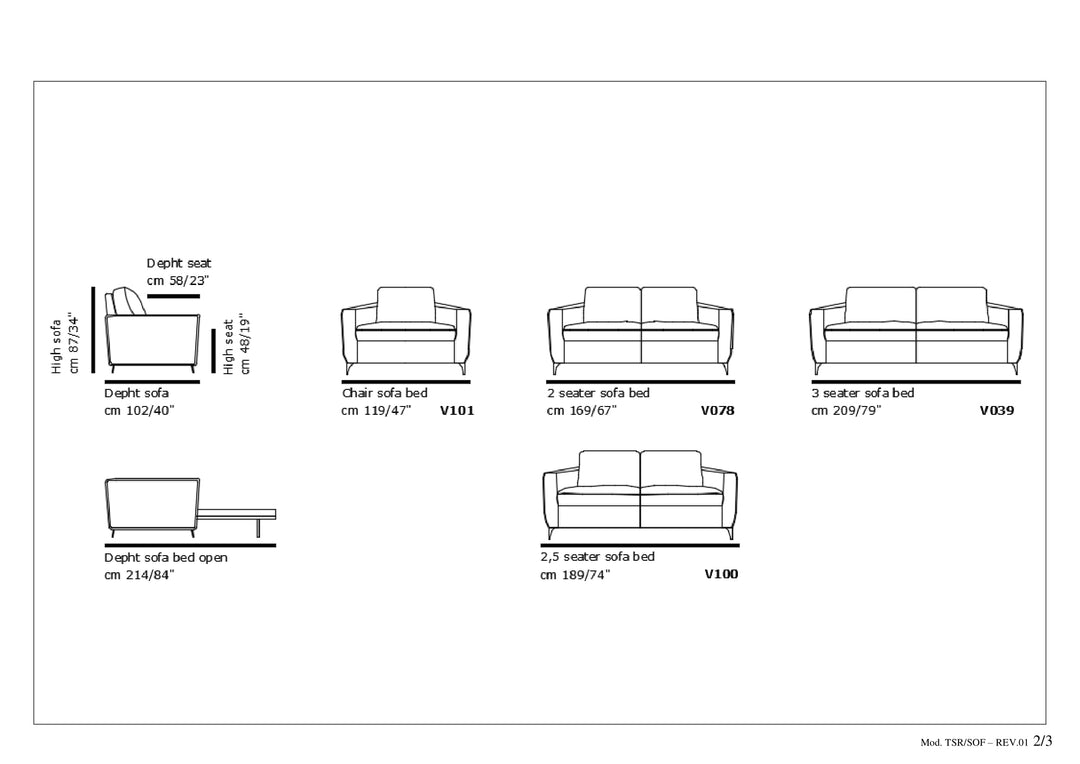 Crema Sofa Bed