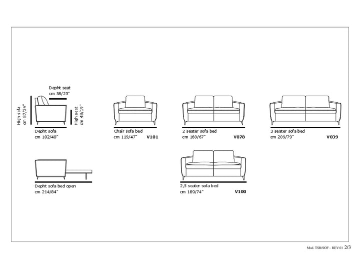 Crema Sofa Bed