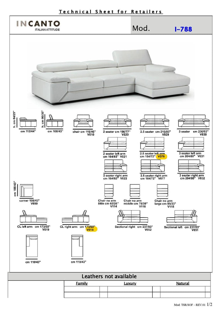 PB-24-788 Italian Made Sectional-Palma-Brava