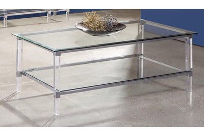 PB-10-3656-30 Rectangular Coffee Table w/ Acrylic Legs - Palma-Brava