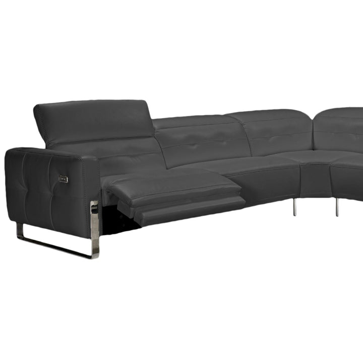 PB-26 Nicole Leather Sectional - 3 Power Recliners