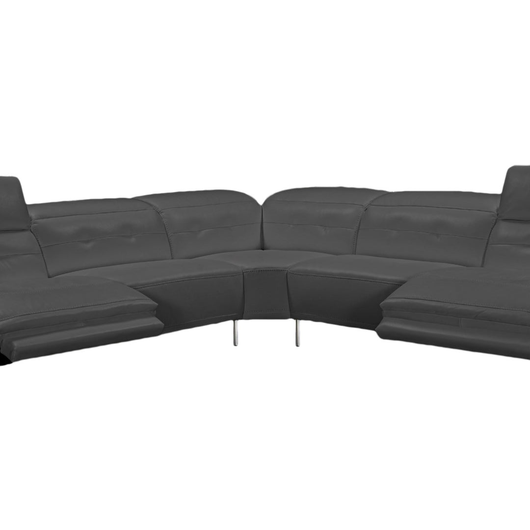 PB-26 Nicole Leather Sectional - 3 Power Recliners