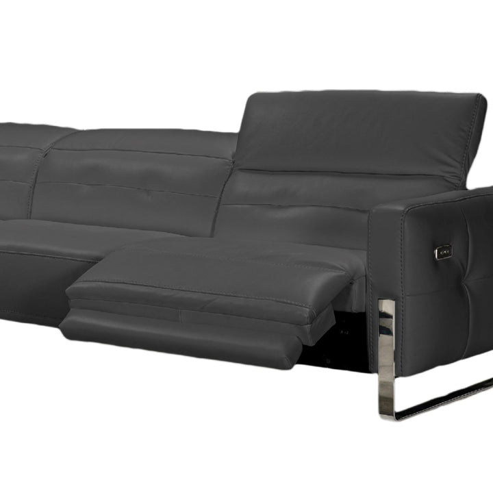 PB-26 Nicole Leather Sectional - 3 Power Recliners