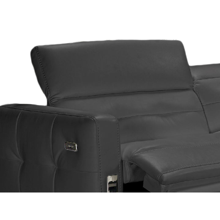 PB-26 Nicole Leather Sectional - 3 Power Recliners