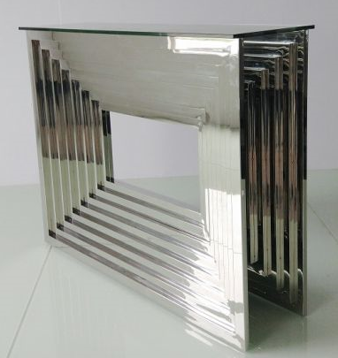 Slim acrylic deals console table