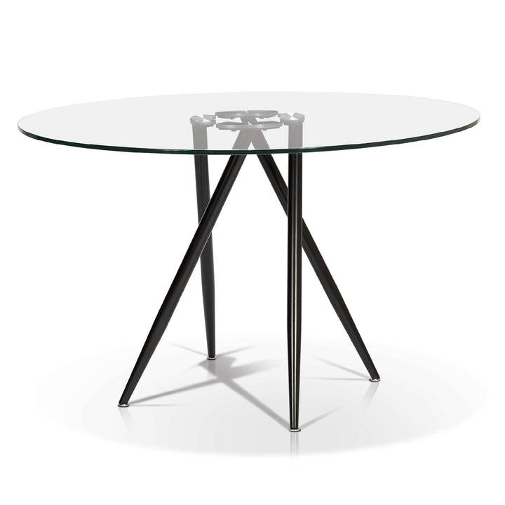 PB-02CAR Round Glass Top Dining Table-Palma-Brava