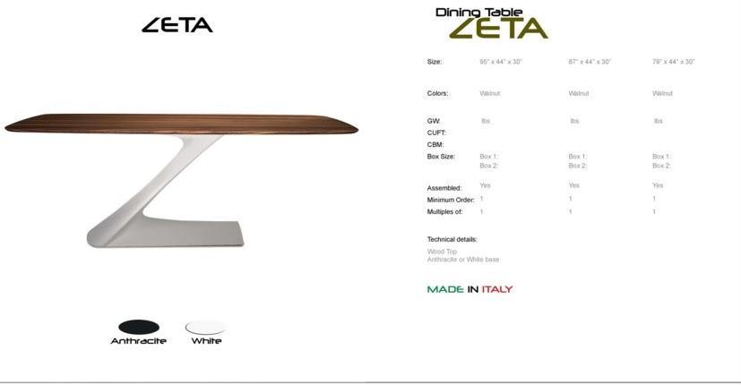 PB-26ZET Dining Table-87" - Palma-Brava