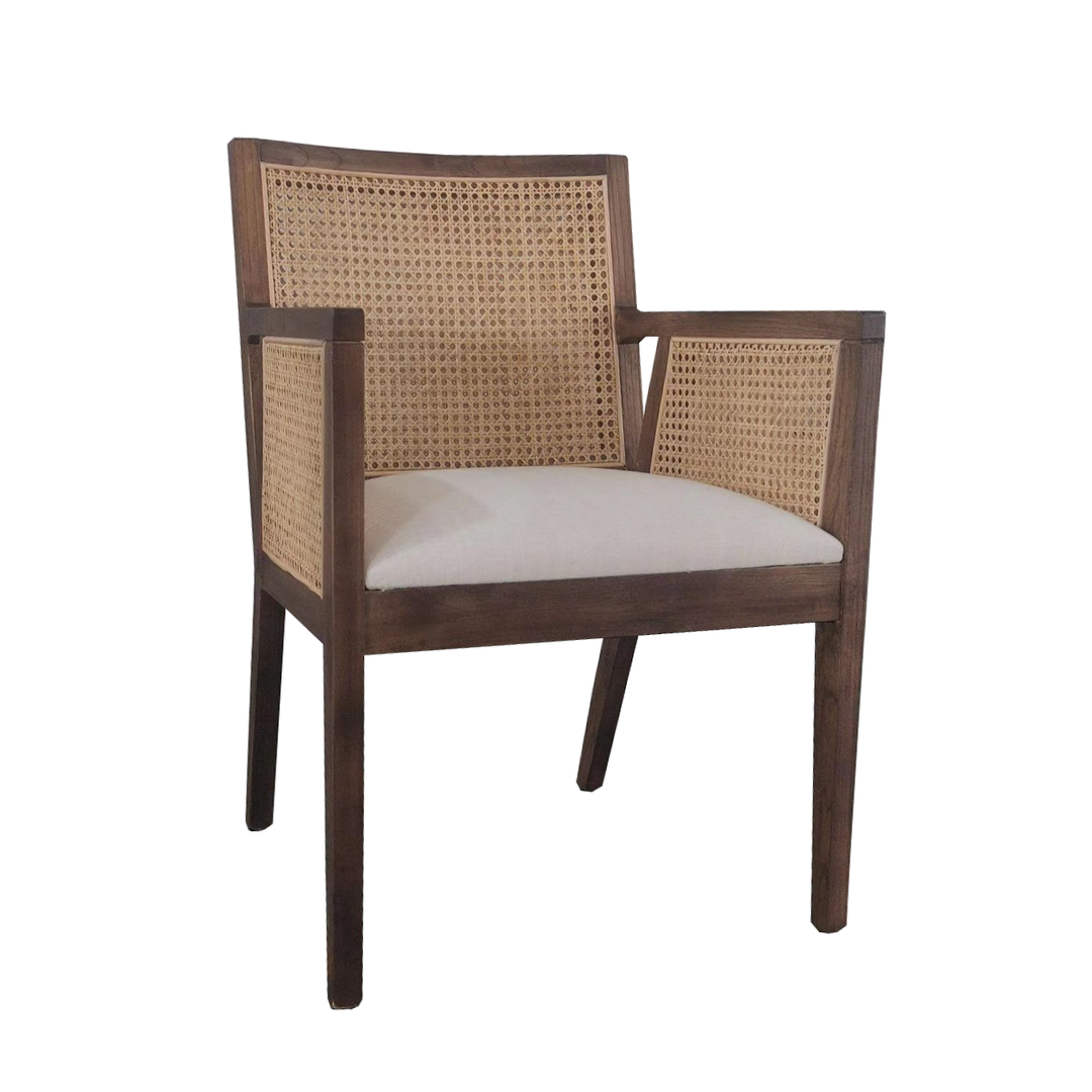 PB-28ANT Cane Dining Chair-Arm Chair