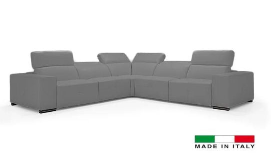 PB-26CAM Italian Leather Sectional - 3 Power Recliners