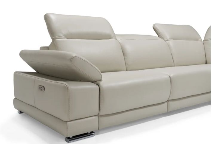 PB-26 Escape Italian Leather Sectional - 1 Power Recliner