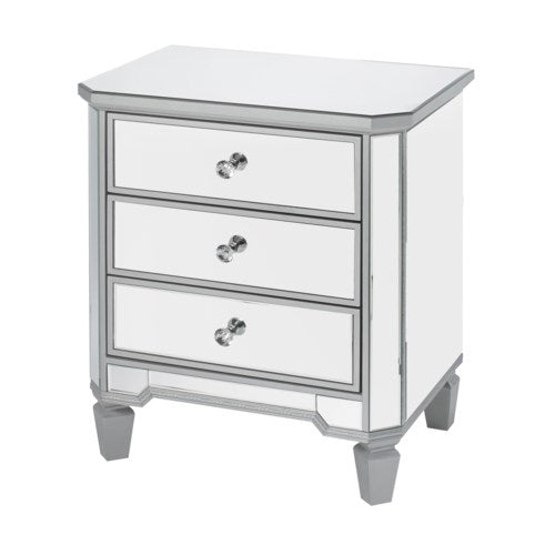 PB-11-100640 3 Drawer Mirror Night Stand