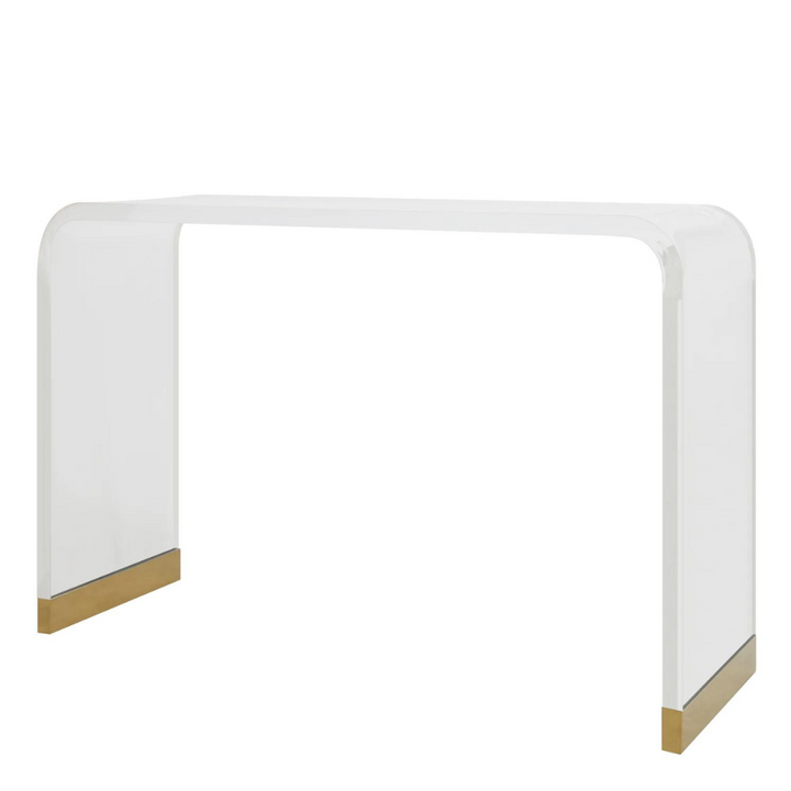 PB-28 Acrylic Gold Console Table