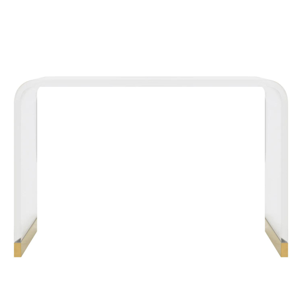 PB-28 Acrylic Gold Console Table