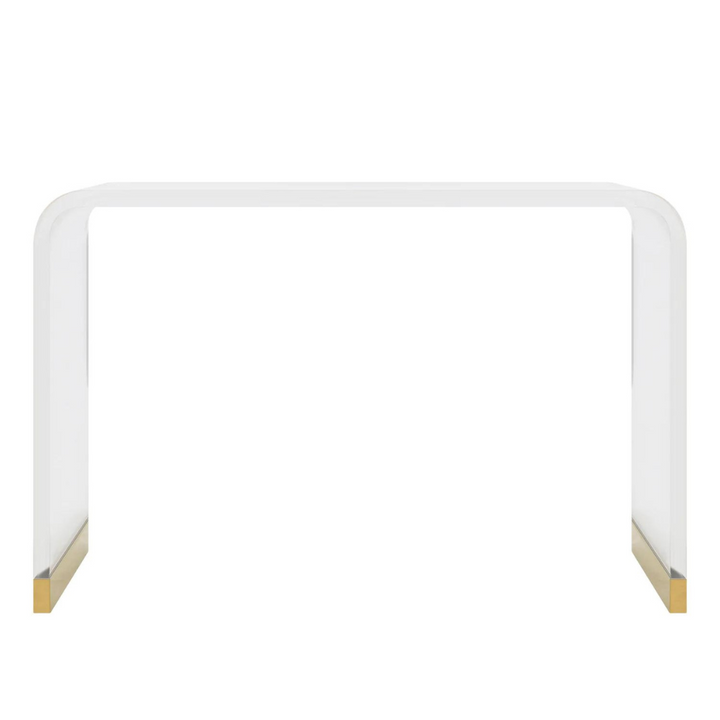 PB-28 Acrylic Gold Console Table