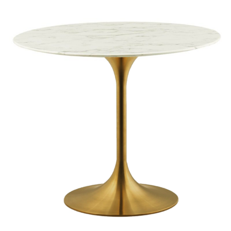PB-28LEO Round Dining Table- Faux Marble Condo Size