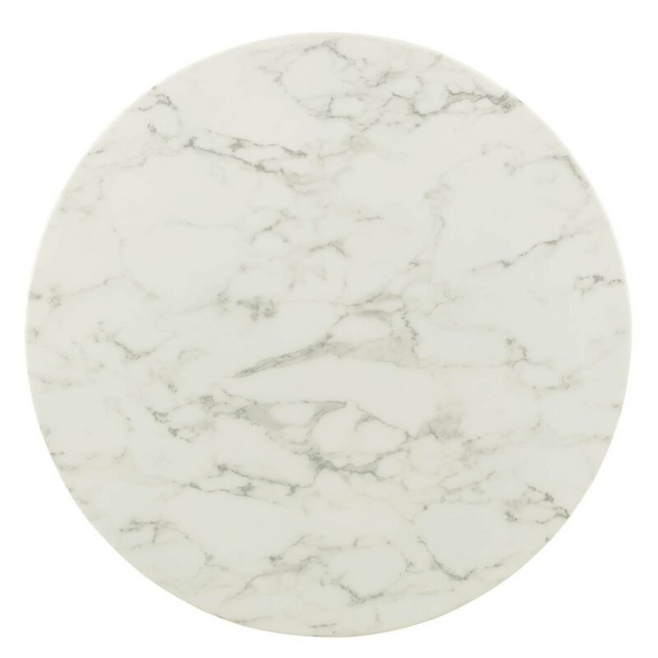 PB-28LEO  Round Faux Marble Dining Table - Condo Size