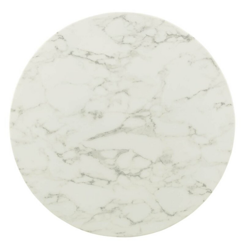PB-28LEO  Round Faux Marble Dining Table - Condo Size