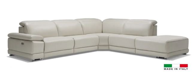 PB-26 Escape Italian Leather Sectional - 1 Power Recliner