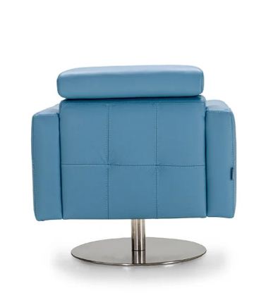 PB-26 Milo Leather Swivel Accent Chair