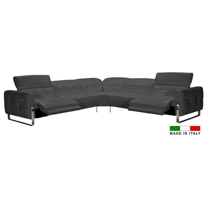 PB-26 Nicole Leather Sectional - 3 Power Recliners