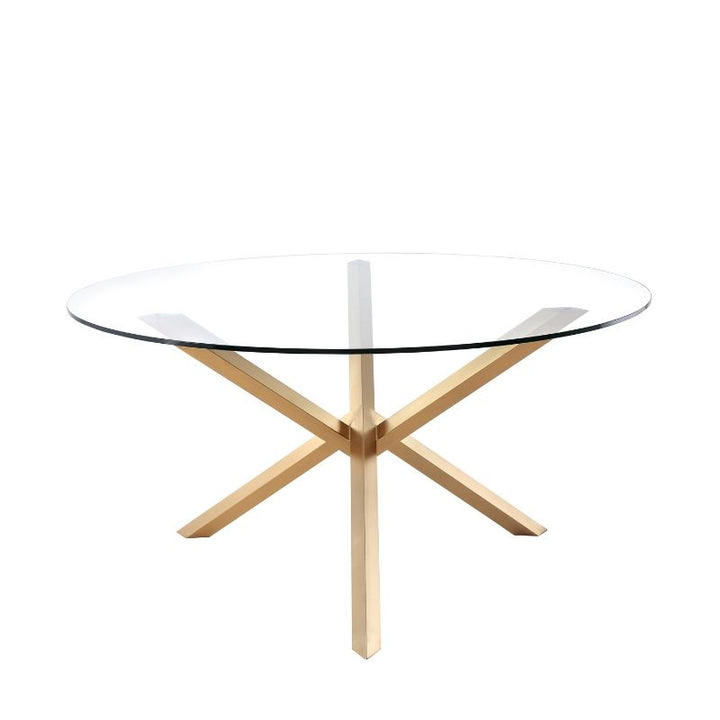 PB-28NUD Round Dining Table- Gold