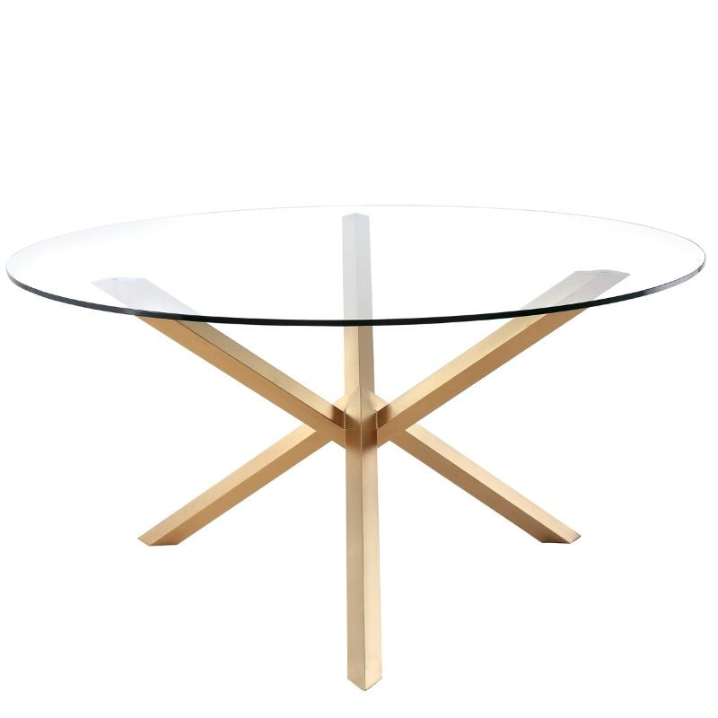 PB-28NUD Round Dining Table- Gold