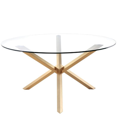 PB-28NUD Round Dining Table- Gold