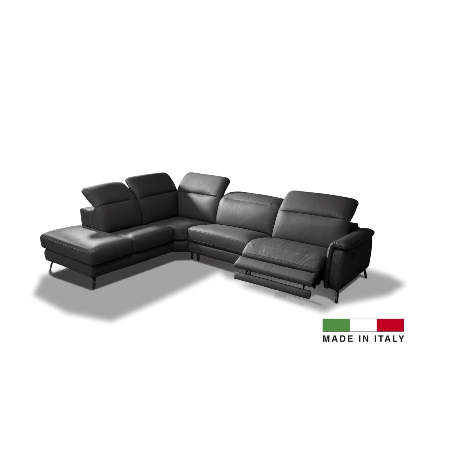 PB-26 Oxford Leather Sectional - 1 Power Recliner