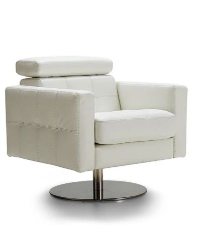 PB-26 Milo Leather Swivel Accent Chair