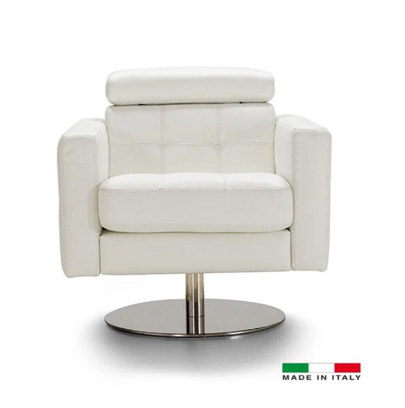 PB-26MIL Leather Swivel Accent Chair